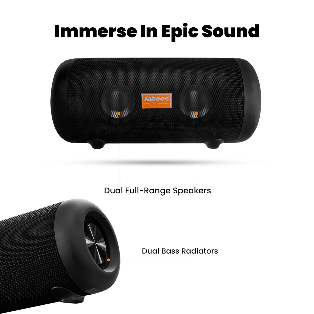 WHALE – Bluetooth IPX7 Waterproof Portable Outdoor Speaker With 30W Stereo Sound and USB Charge Out