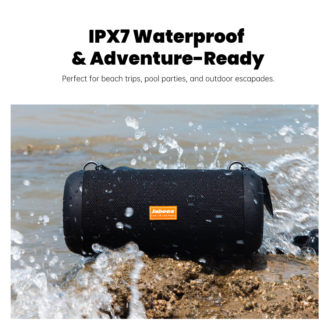 WHALE – Bluetooth IPX7 Waterproof Portable Outdoor Speaker With 30W Stereo Sound and USB Charge Out
