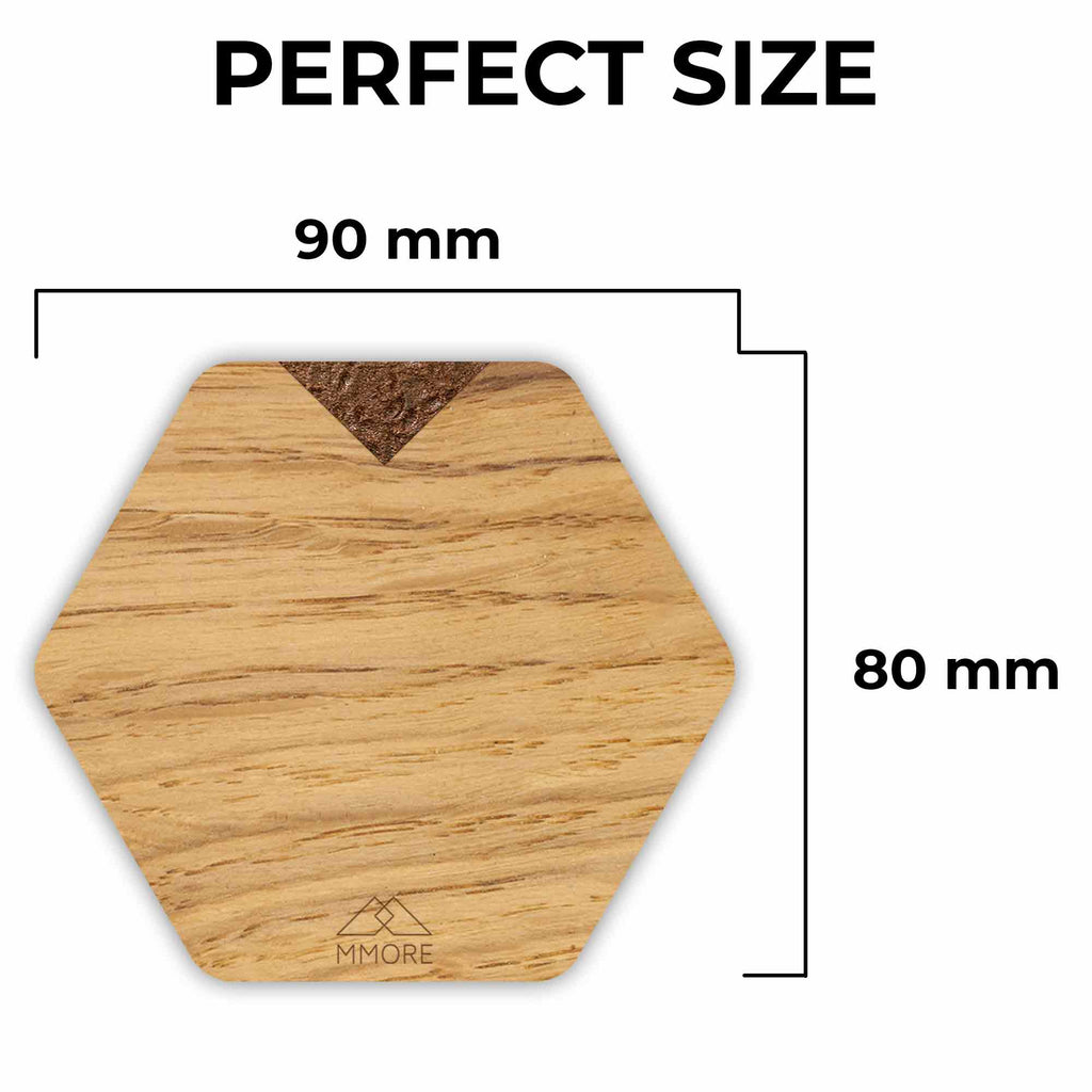 Wooden Coasters - Oak / Set of 4 Coasters