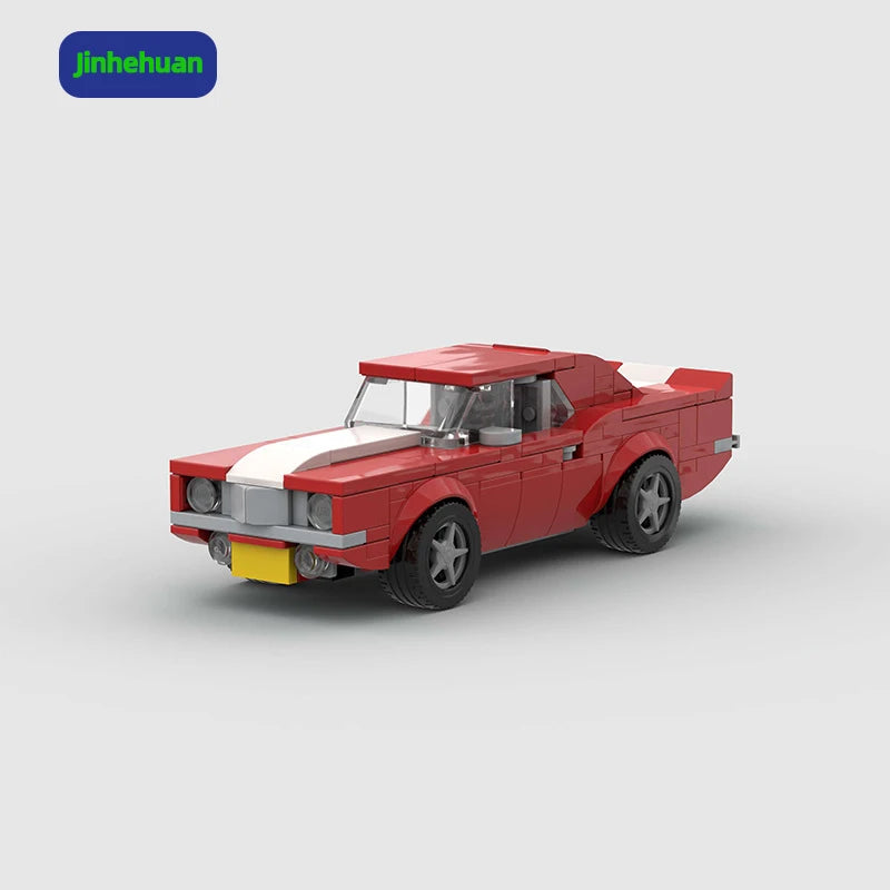 Technical Wholesale Adult Moc Brick Red and White Building Block Sportcar for Kid Car Building Block Sets