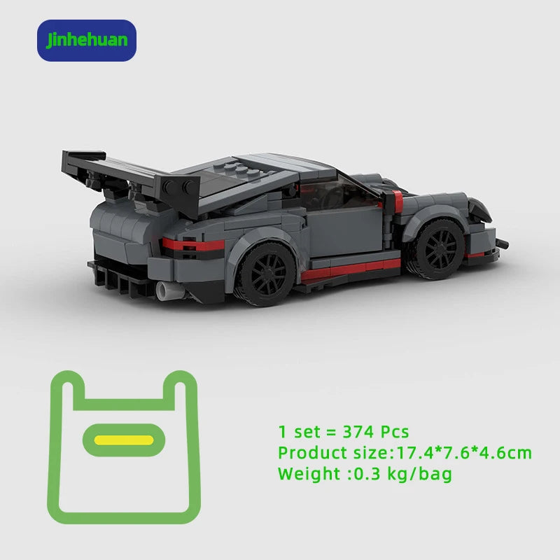 Nostalgic Moc Colorful Brick Grey Building Blocks Supercar for Kid Building Block Sets Car