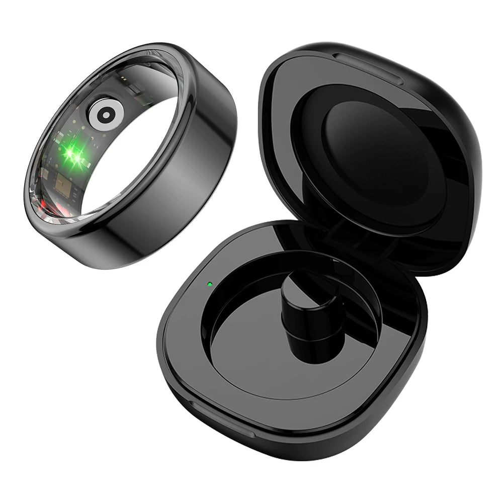 2024 COLMI R02 Smart Ring With Charging Case for Men Women, Battery Life, 39 Days, Health Monitor, 5ATM Waterproof