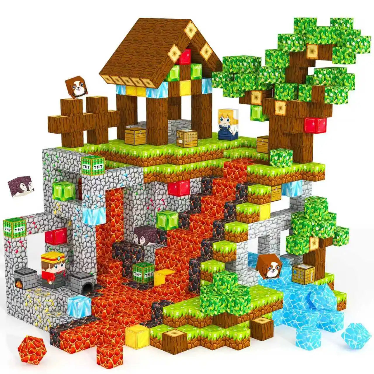 Magnetic Building Blocks -100pcs Magnetic Building Blocks, Magnetic Tile Children's Building Blocks 2025 Upgraded Game Toys, Chr