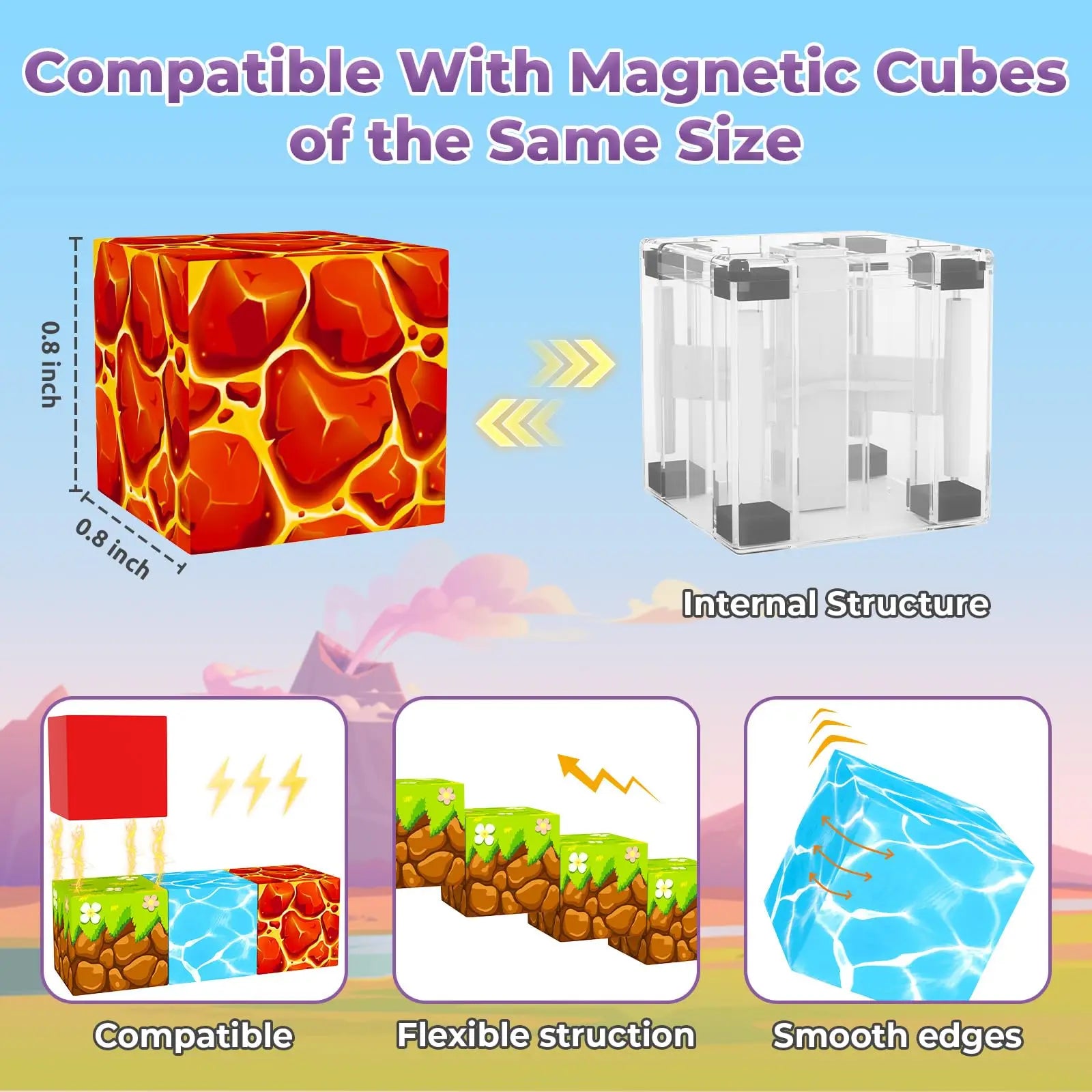 Magnetic Building Blocks -100pcs Magnetic Building Blocks, Magnetic Tile Children's Building Blocks 2025 Upgraded Game Toys, Chr